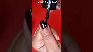 Black Nail Paint 🖤✨ #shorts #nails #art #nailpolish