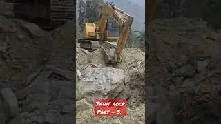 kamatsu pc71 in the jaint rock most dangerous excavator warking in the hillside