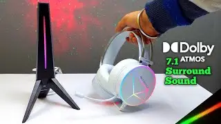Zeb Blitz Dolby Atmos Headphones & Zeb Demon Headphones Stand With RGB