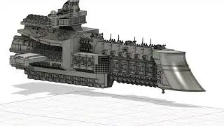 Warhammer 40k Space Ship Fusion360 Speed-art