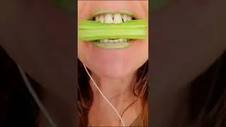 ASMR Celery Stick Satisfying Crunchy Mouth Eating Sounds #shorts