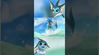 Vaporeon Splashing Around! - Art Timelapse  #art #timelapse #speedpaint #drawing #pokemon #nintendo