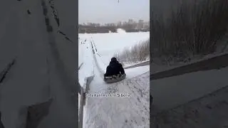 Snow slides in Tyumen. #russia #slides #tyumen