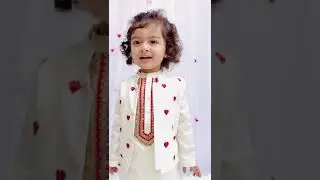 🌟 Introducing Krishav in Our Hand-Embroidered Beaded White and Red Love Collection! 🌟