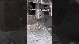 Drill and Countersink for magnet drill in action only from e-drill #workshop #metalcuttingtools