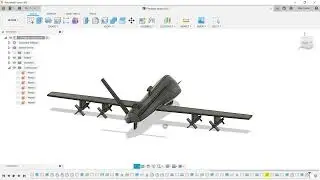 How to design a predator drone in fusion 360? // Time Lapse