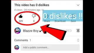 This video has 0 dislikes
