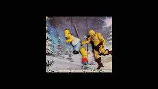 Bart and Homer Take on He-Man (The Simpsons Stop Motion) #shorts