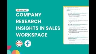 Company Research Insights in Sales Workspace | HubSpot Updates 2024