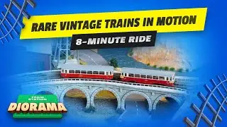 Relaxing Vintage Train Ride 🚆 | Rare European Trains in a Miniature Diorama Journey