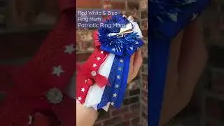 Red white and blue ring Mum; patriotic ring mum #homecoming #homecomingmums #craftybug