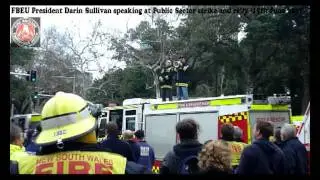 FBEU President, Darin Sullivan- Public Sector strike and rally 15/6/11