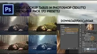 Color Lookup Tables In Photoshop (3DLUTs) (Instalar + Pack 170 Presets)