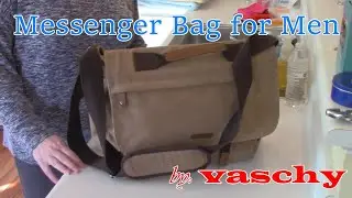 Men's Water Resistant Messenger Bag! By Vaschy!