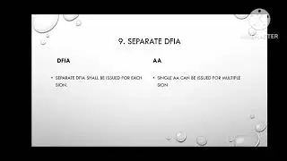 DFIA VS Advance Authorisation