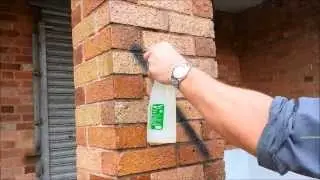 easy-off graffiti remover and easy-on anti-graffiti coating working together to protect masonry