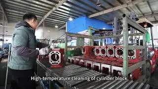 The entire process of diesel engine production