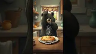 Chef Beruang Masak Pancake Ajaib #shorts #short  #BearChef #CookingBear  #ResepBeruang  #ChefBeruang