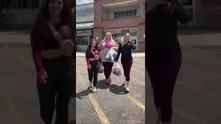 Walking out Goodwill with a fat sack