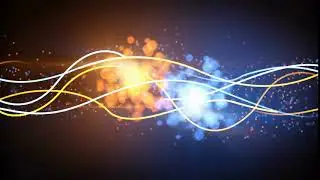 Blue and orange lines and particles abstract | Video Effects