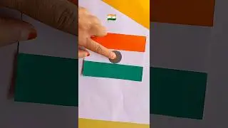 Indian Flag Making🇮🇳 with paper Independencedaycraft#paperflag #craft #@TheSparkleArt#shorts #art