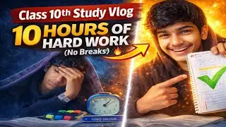 Class 10th Study Vlog | 10 Hours of Hard Work (No Breaks!) 🔥 #studymotivation #studyvlog 