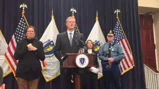 Gov. Charlie Baker speaks about death of Worcester firefighter Lt. Jason Menard