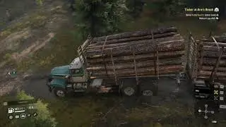 SnowRunner   79. 6   Timber at Arms Reach    Deliver to the Sawmill Medium Logs - Marshes