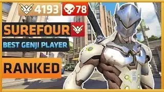 Overwatch Best Genji Player Surefour Playing Insane Genji Game With 78 Elims Rank 7