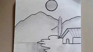 LIVE 3D Pencil Sketch ✏️ | Nature Scene Step by Step।
