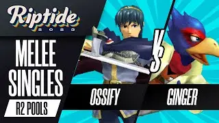 Ossify (Marth) vs Ginger  (Falco) - Melee Singles Round 2 Pools - Riptide 2023