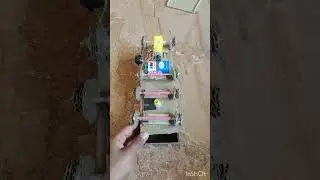 DIY cardboard metro train. DC motor project working #shorts