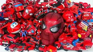 Unboxing full red Marvel Spider-Man series unbox,Spider-Man car,Spider-Man Electronic Helmet popular