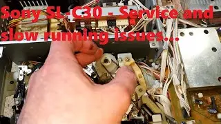 Sony SL-C30 Betamax - servicing and slow running especially at the end of a tape - Part 1