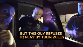 Police Unlawfully Detain a Man Simply Checking His Fuel