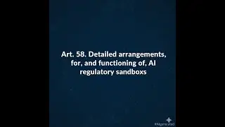 Art. 58. Detailed arrangements for, and functioning of, AI regulatory sandboxes
