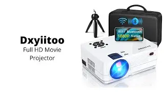 Dxyiitoo | Native 1080P Projector with WiFi and Two-Way Bluetooth, Full HD Movie Projector