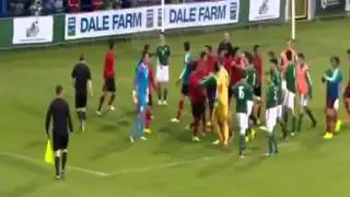 SHOCKING ! Violent brawl broke out between Mexico v Northern Ireland!