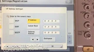 how to set IP address Canon imagerunner Advance 6055, 6275i