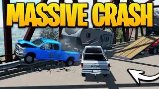I Responded to a Massive Bridge Crash in APM | Roblox American Plains Mudding