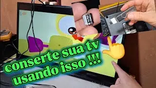 Tv liga e desliga tv aoc Le32h1465/25 Reiniciando conserto completo 