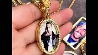 Iced out Custom Photo Pendant with Free Chain On Helloice.Com