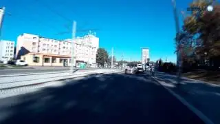 Olsztyn. Przejazd ul. Dworcową do dworca PKP/PKS