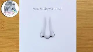 How to draw a nose - Step by step  #Creative #art #Satisfying #Shorts