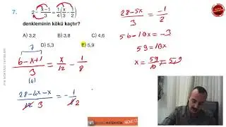 Birinci Dereceden Denklemler 1 (Test 1)