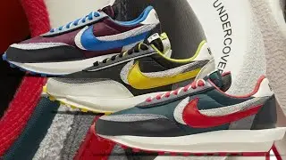 LDWaffle x sacai xUNDERCOVER Black and Bright Citron|Night Maroon|Midnight Spruce and University Red