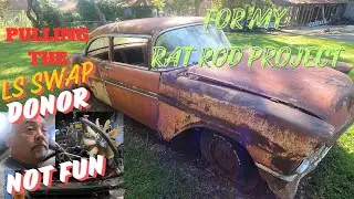 56 CHEVY 2 DOOR RAT ROD LS SWAP DONOR MOTOR