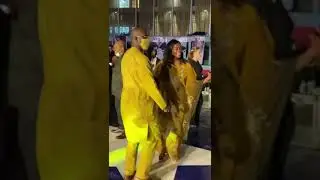 President Weah and the First Lady of Liberia with other dignitaries dancing