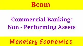 Economics : Commercial Banking - Non Performing Assets (NPA) | Bcom Samraat |