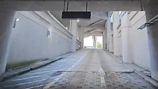 パシフィコ横浜(みなとみらい公共駐車場)『地下』駐車場出口から / From the Pacifico Yokohama parking lot exit